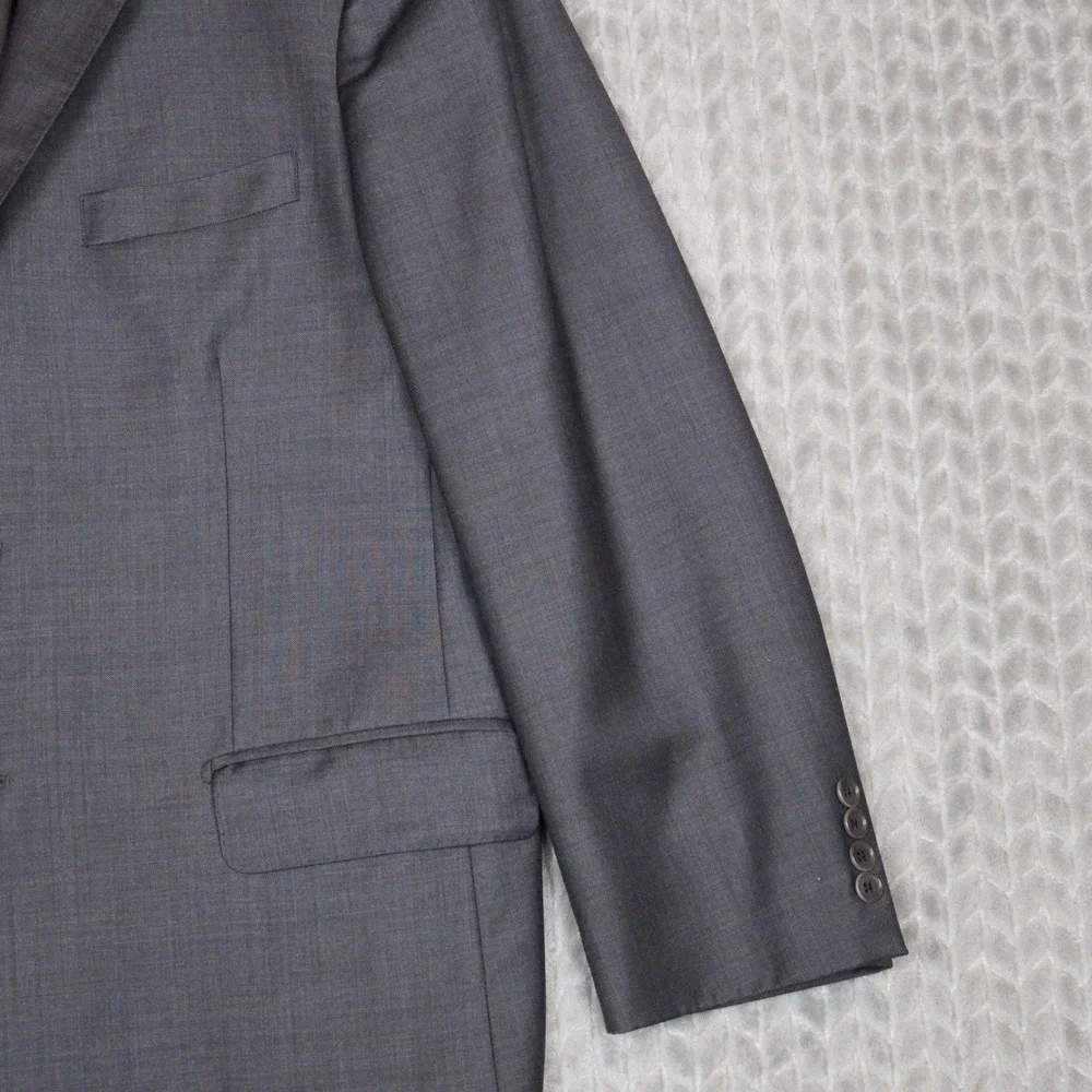 Ermenegildo Zegna Blazer Mens 42R Gray Trofeo Wool Saks Italy